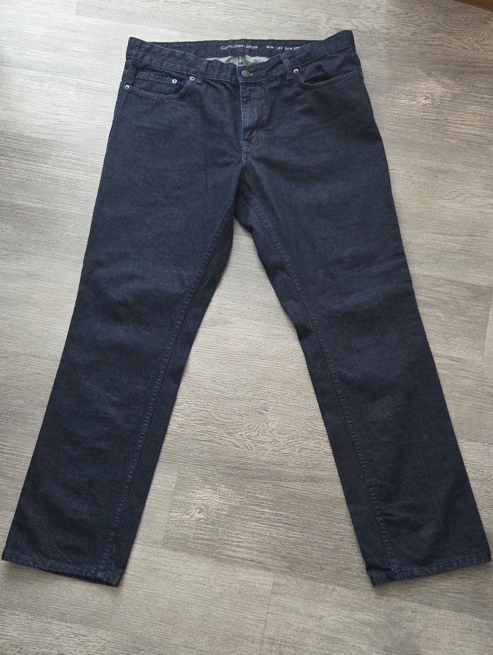 Calvin Klein Jeans Men's Navy Straight-Leg Denim